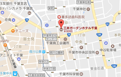 三井ガーデンホテル千葉 マリーグレーススパ地図 マップ