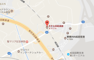 ホテル日航成田 マリーグレーススパ地図 マップ